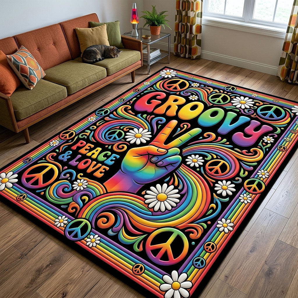 Free Spirit Area Rug - Non-Slip Washable 3D Print Rug for Living Room & BedroomTVC2108161