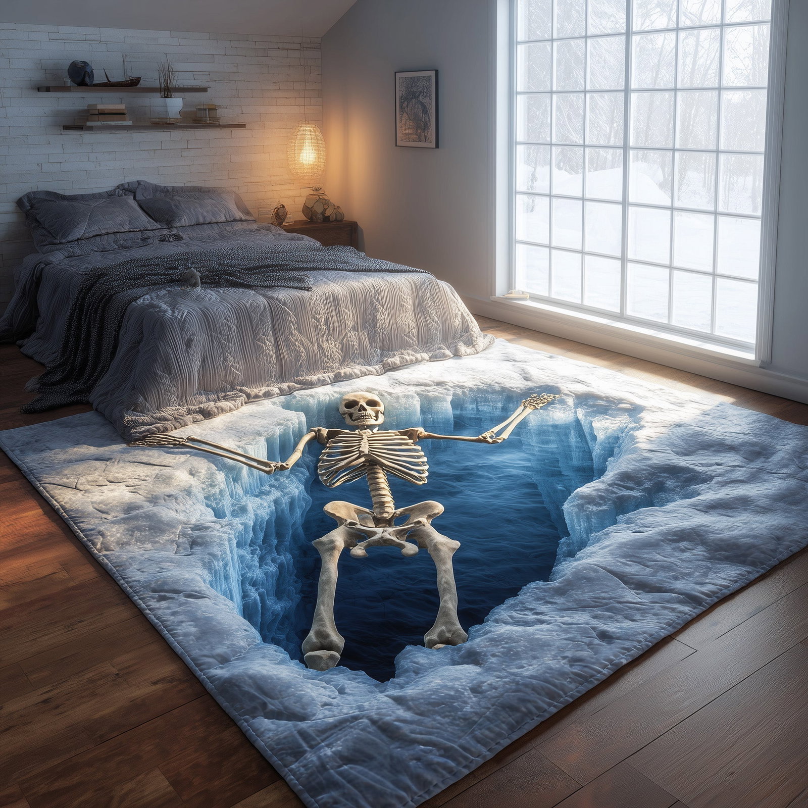 Frozen Grave Area Rug - Non-Slip Washable 3D Print Rug for Living Room & BedroomTVC2108149
