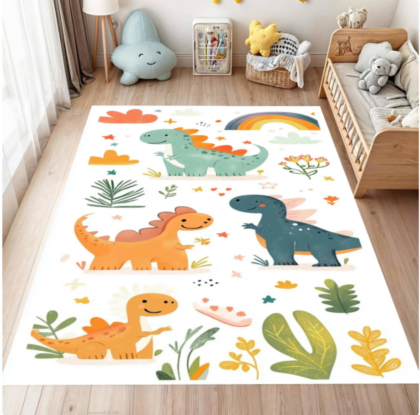 Fun Dinosaur Rug for Kids Washable Non-slip Kids Room RugTVC1708362
