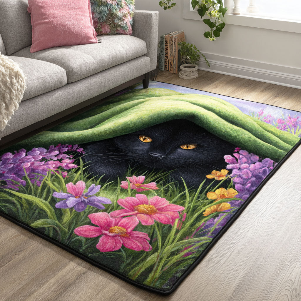 Gentle Cat Area Rug - Non-Slip Washable 3D Print Rug for Living Room & BedroomTVC2108129