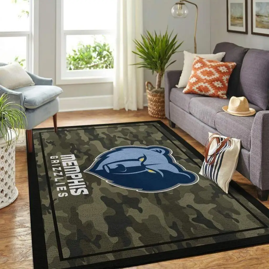 Geometric Area Rug for Living Room Decoration Blue and Green