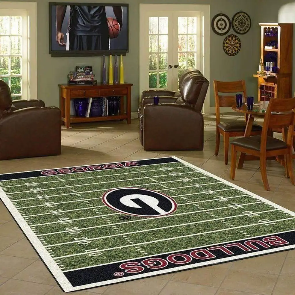 Georgia Bulldogs Rug - Football Perfect for Fans Black and Red