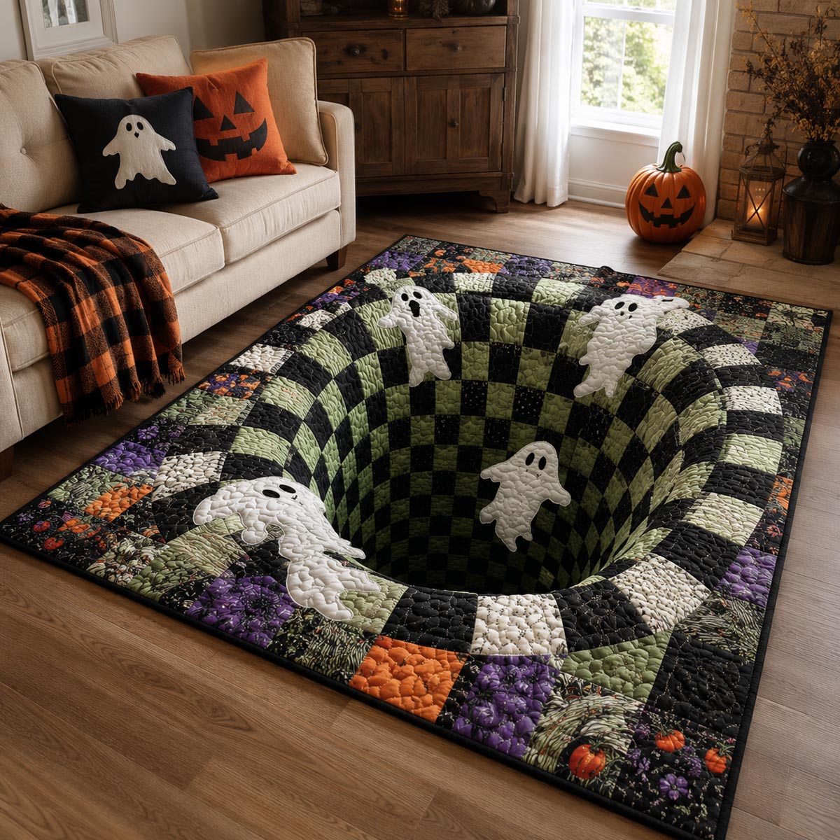 Ghost Portal Area Rug - Non-Slip Washable 3D Print Rug for Living Room & BedroomTVC210872