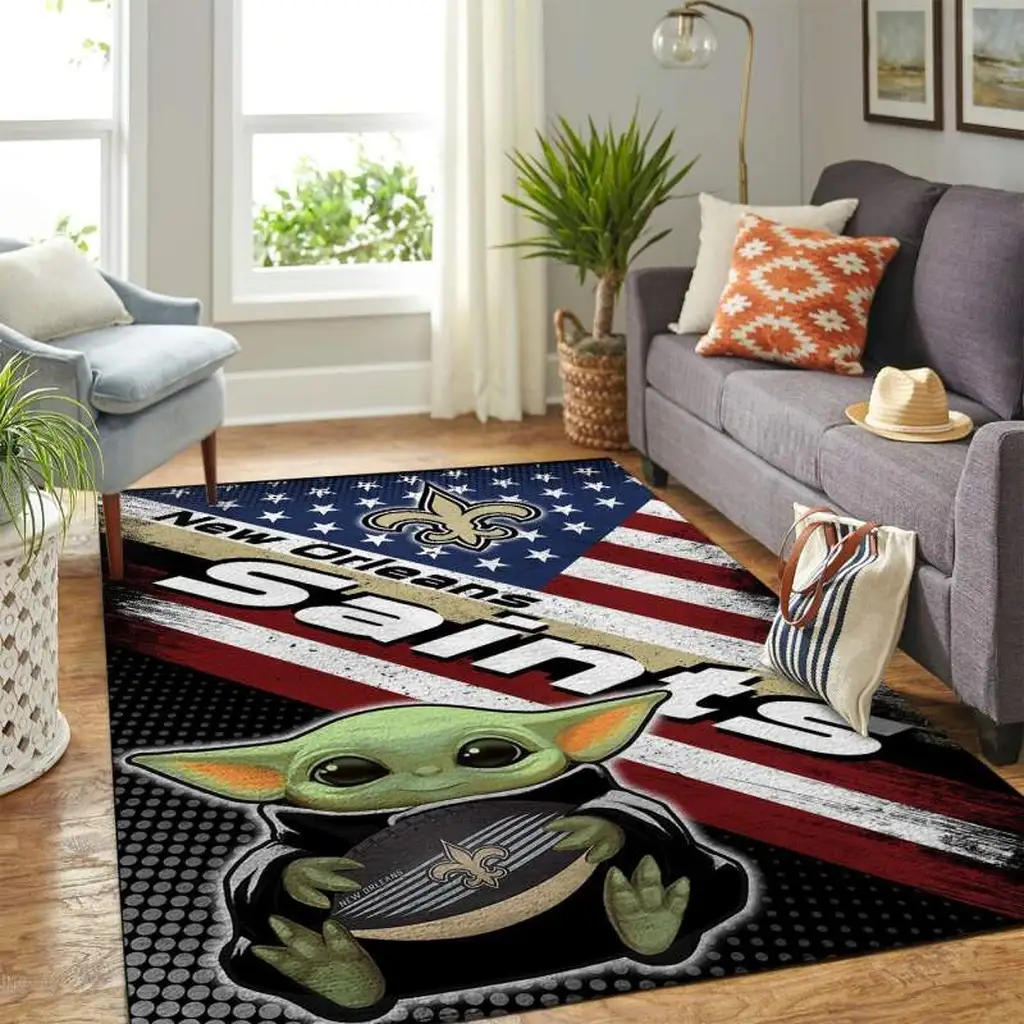 Giants Football Rug Perfect for Game Day Decor Fans Black and Green