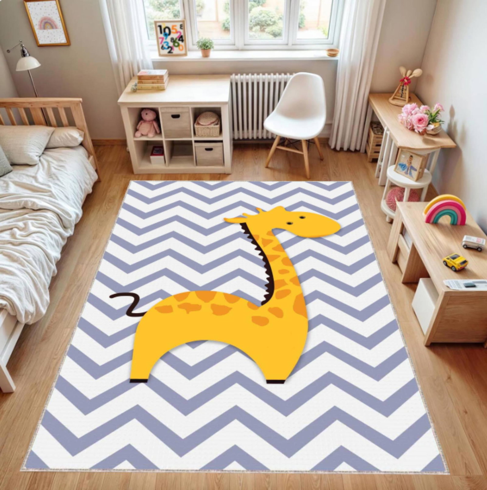Giraffe Chevron Nursery RugTVC1708380
