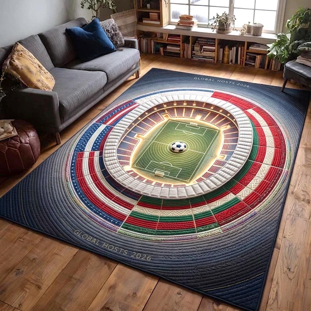 Global Match Area Rug - Non-Slip Washable 3D Print Rug for Living Room & BedroomTVC2108160