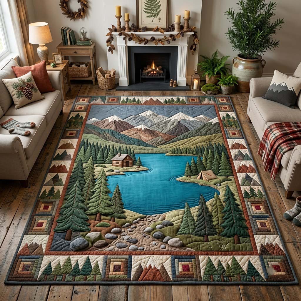 Grand National Park Vista Area Rug - Non-Slip Washable 3D Print Rug for Living Room & BedroomTVC2108102