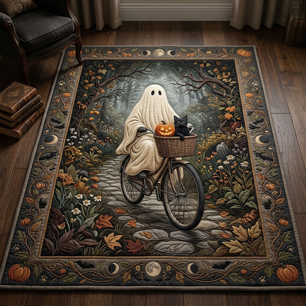 Halloween Ghost And Black Cat Area Rug - Non-Slip Washable 3D Print Rug for Living Room & BedroomTVC2108160