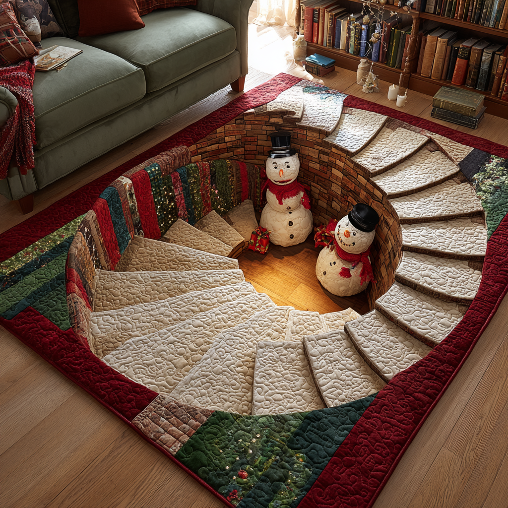 Happy Snowman Area Rug - Non-Slip Washable 3D Print Rug for Living Room & BedroomTVC2108129