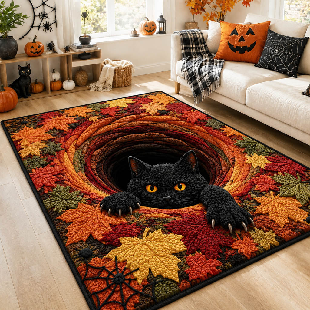 Harvest Cat Abyss Area Rug - Non-Slip Washable 3D Print Rug for Living Room & BedroomTVC210853