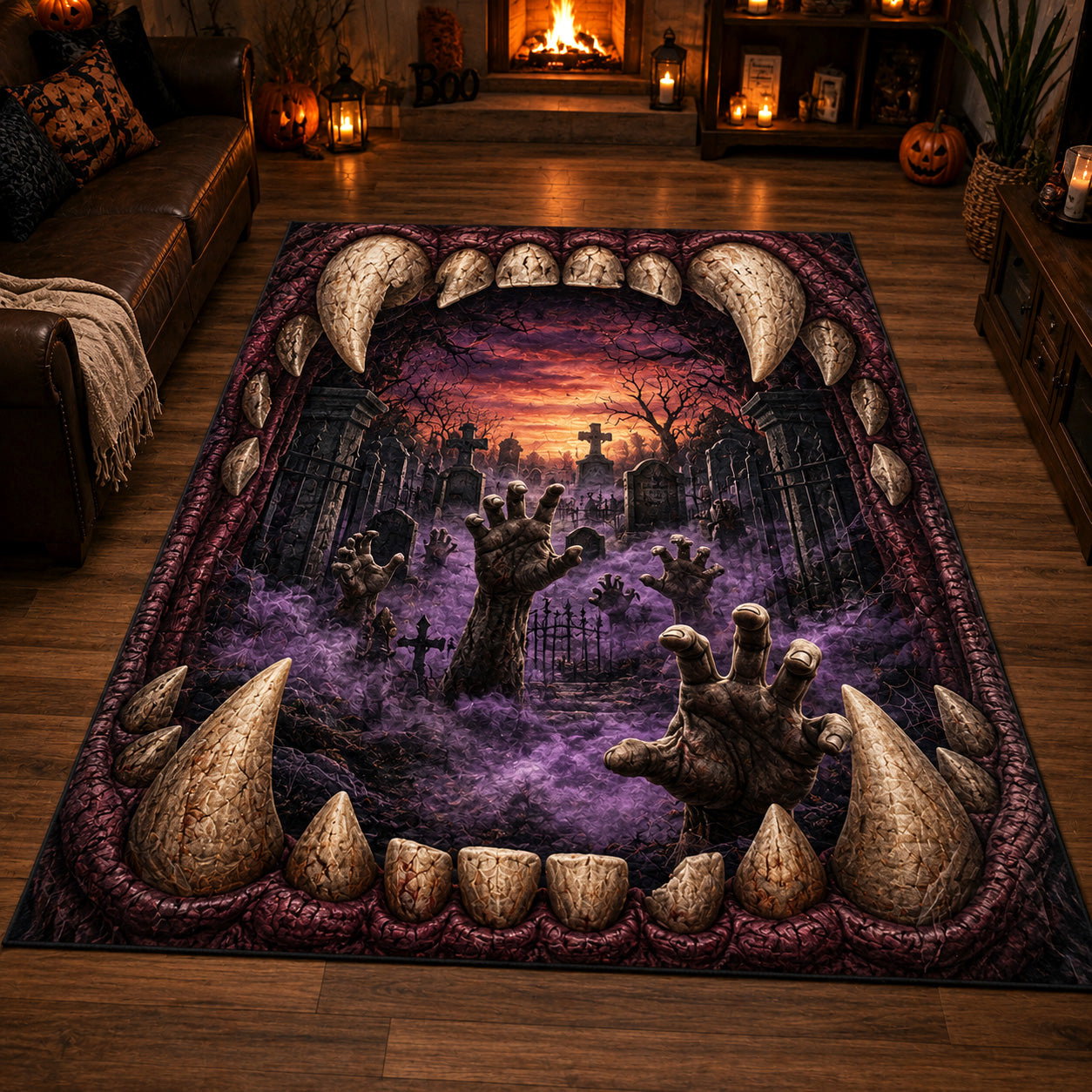 Haunted Rift Area Rug - Non-Slip Washable 3D Print Rug for Living Room & BedroomTVC2108129