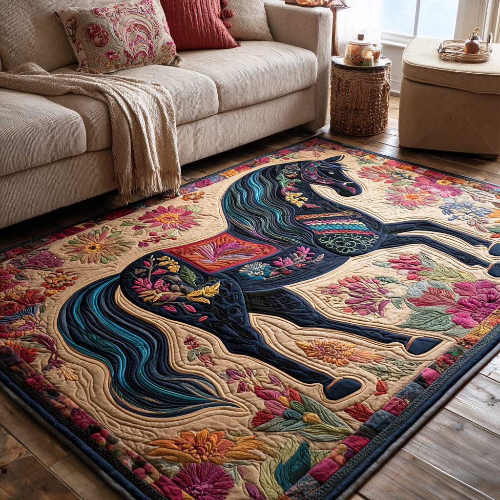 Horse Spirit Area Rug - Non-Slip Washable 3D Print Rug for Living Room & BedroomTVC2108128