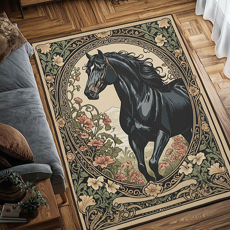 Horse Spirit Area Rug - Non-Slip Washable 3D Print Rug for Living Room & BedroomTVC2108159