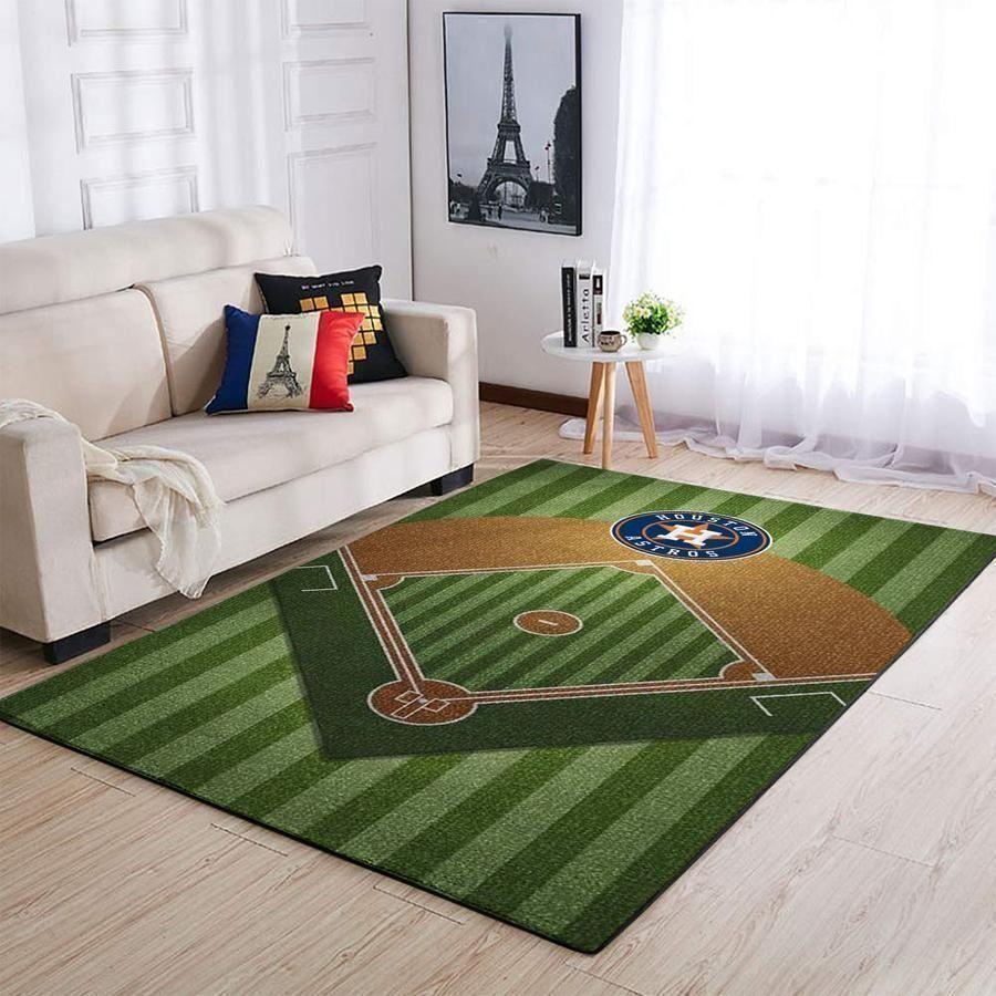 Houston Astros Area Rug Mlb Baseball Team Logo Carpet