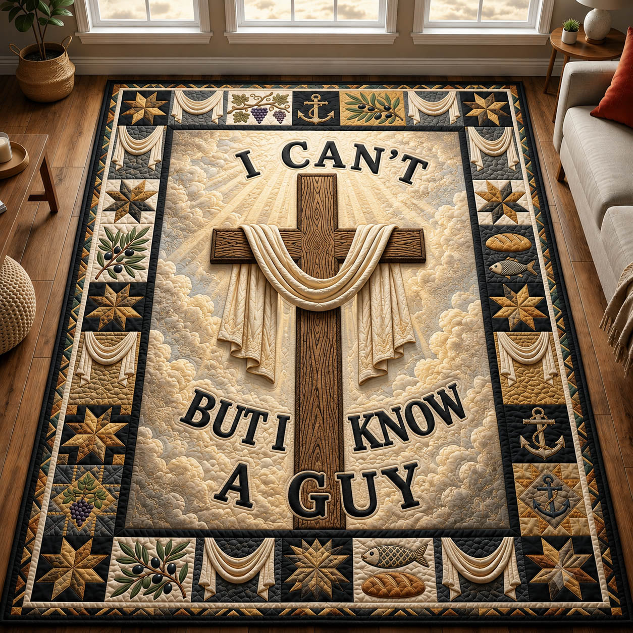 I Can't But I Know A Guy Area Rug - Non-Slip Washable 3D Print Rug for Living Room & Bedroom (DesignTVC2108172
