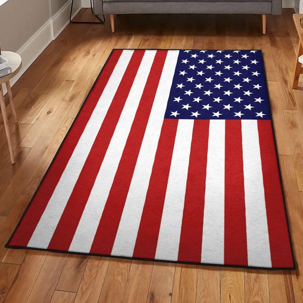 Indoor Outdoor Rugs, Patriotic Us Flag Rug