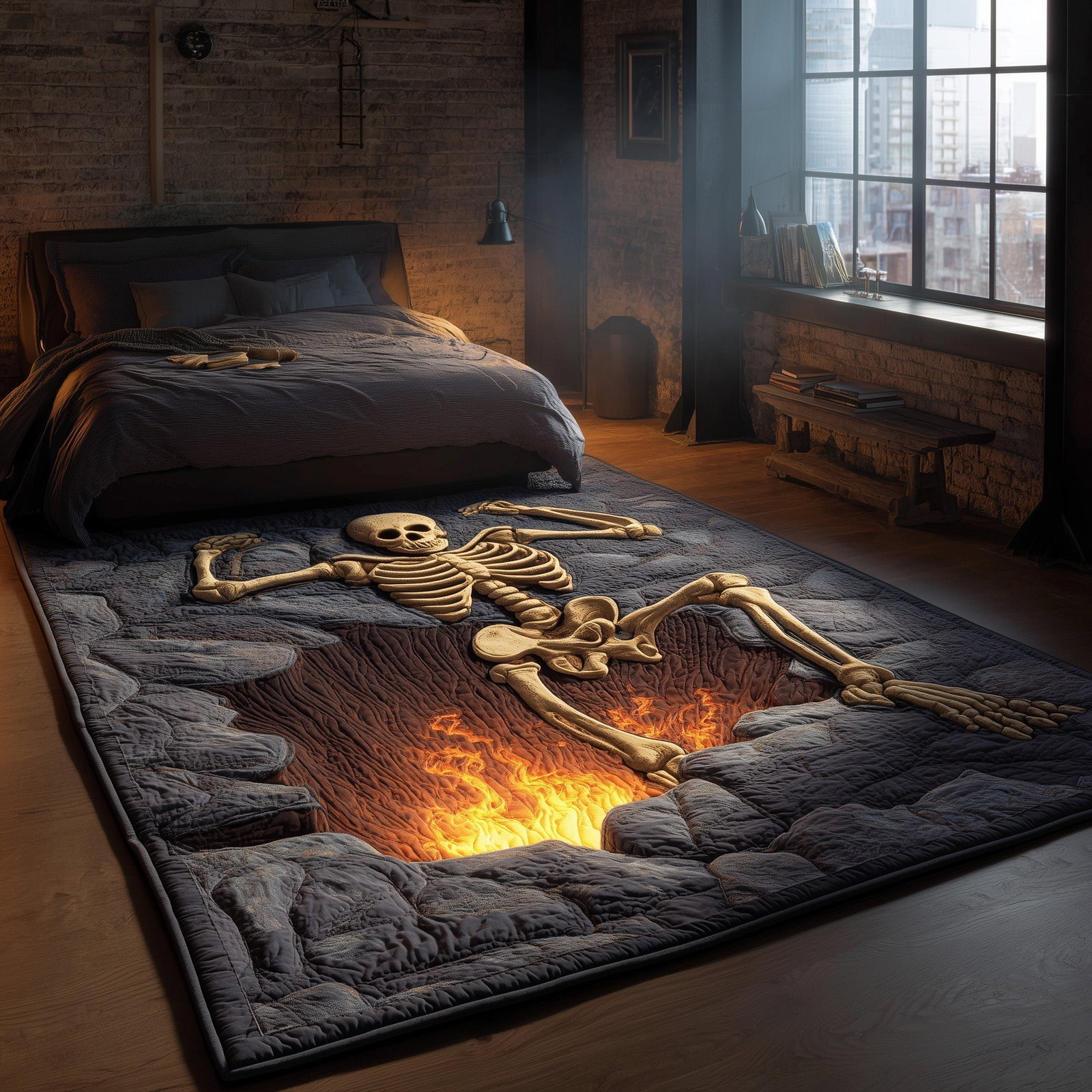 Inferno Escape Area Rug - Non-Slip Washable 3D Print Rug for Living Room & BedroomTVC2108146