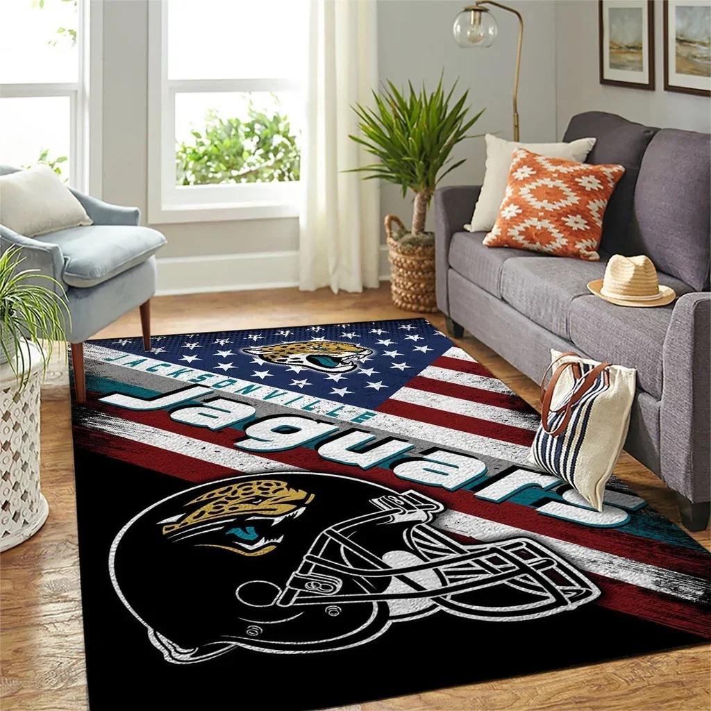 Jacksonville Jaguars Rug - NFL Fan Area for Home Black and Blue