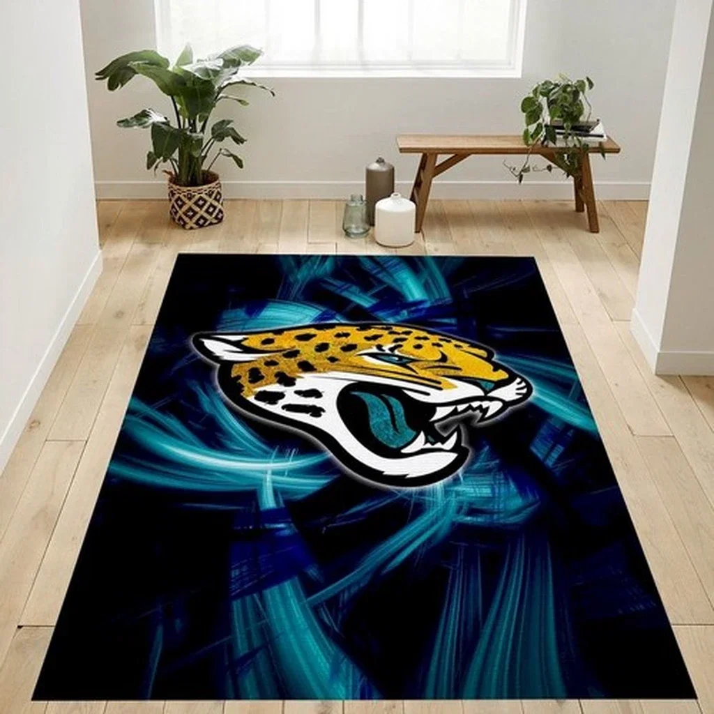 Jaguar Print Area Rug for Living Room Decor Red and White
