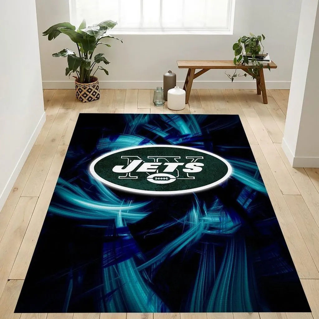 Jets Rug for Stylish Modern Home Decoration Blue and Green