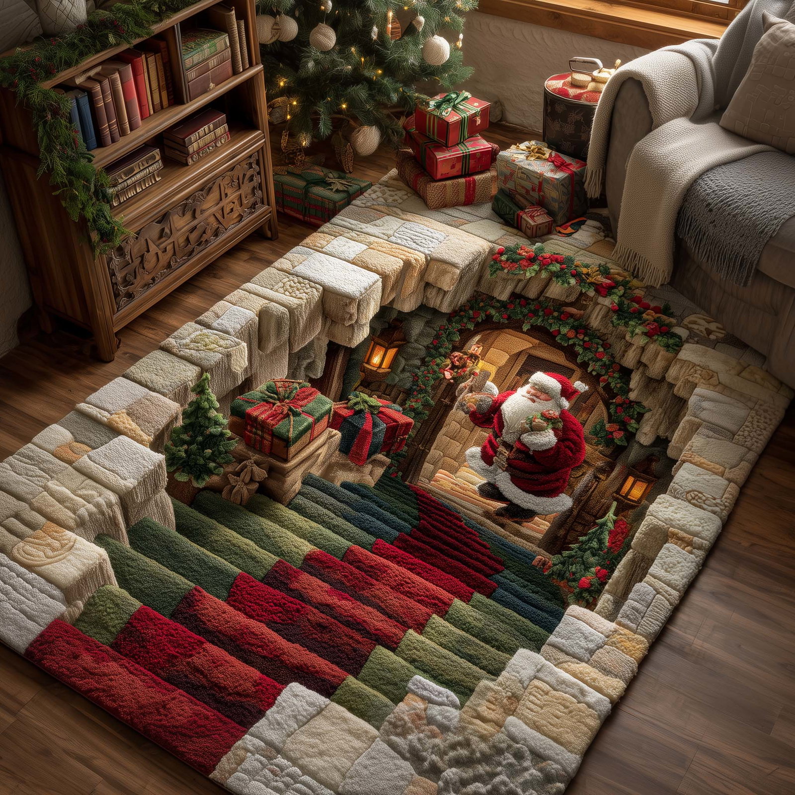 Jolly Workshop Area Rug - Non-Slip Washable 3D Print Rug for Living Room & Bedroom (DesignTVC2108197