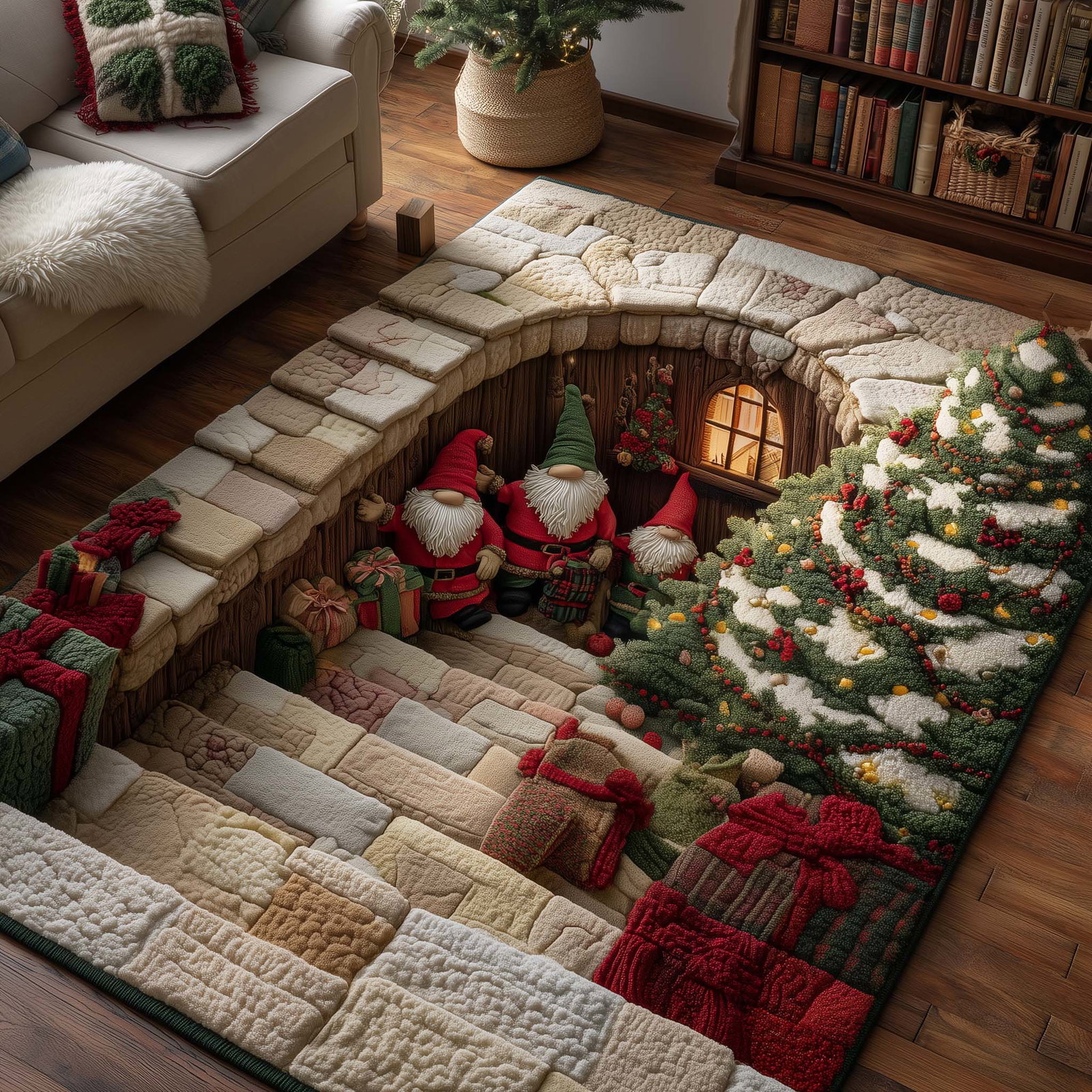 Jolly Workshop Area Rug - Non-Slip Washable 3D Print Rug for Living Room & Bedroom (DesignTVC2108198