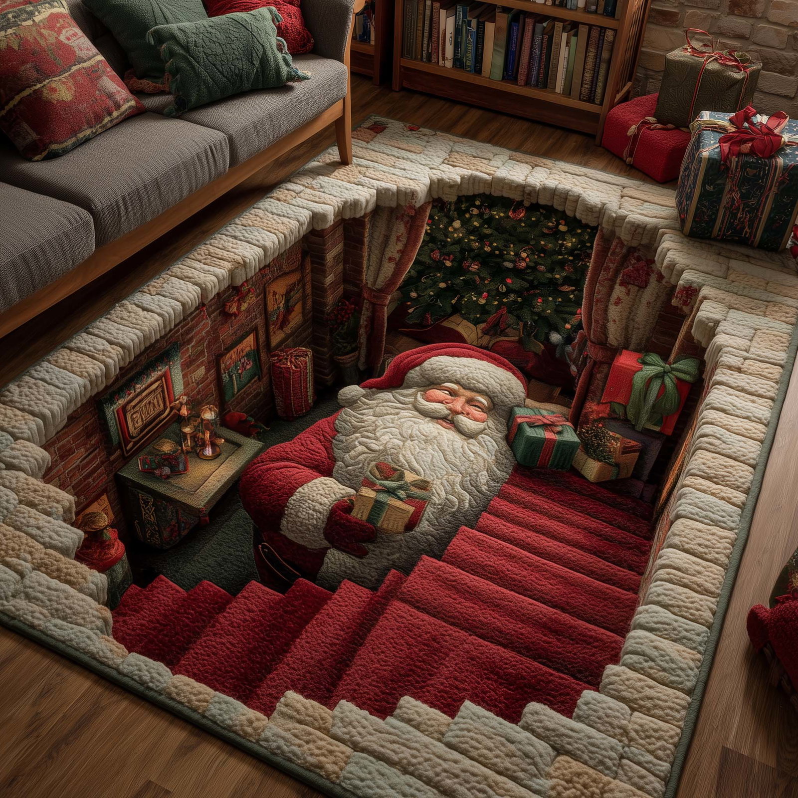 Jolly Workshop Area Rug - Non-Slip Washable 3D Print Rug for Living Room & BedroomTVC2108159
