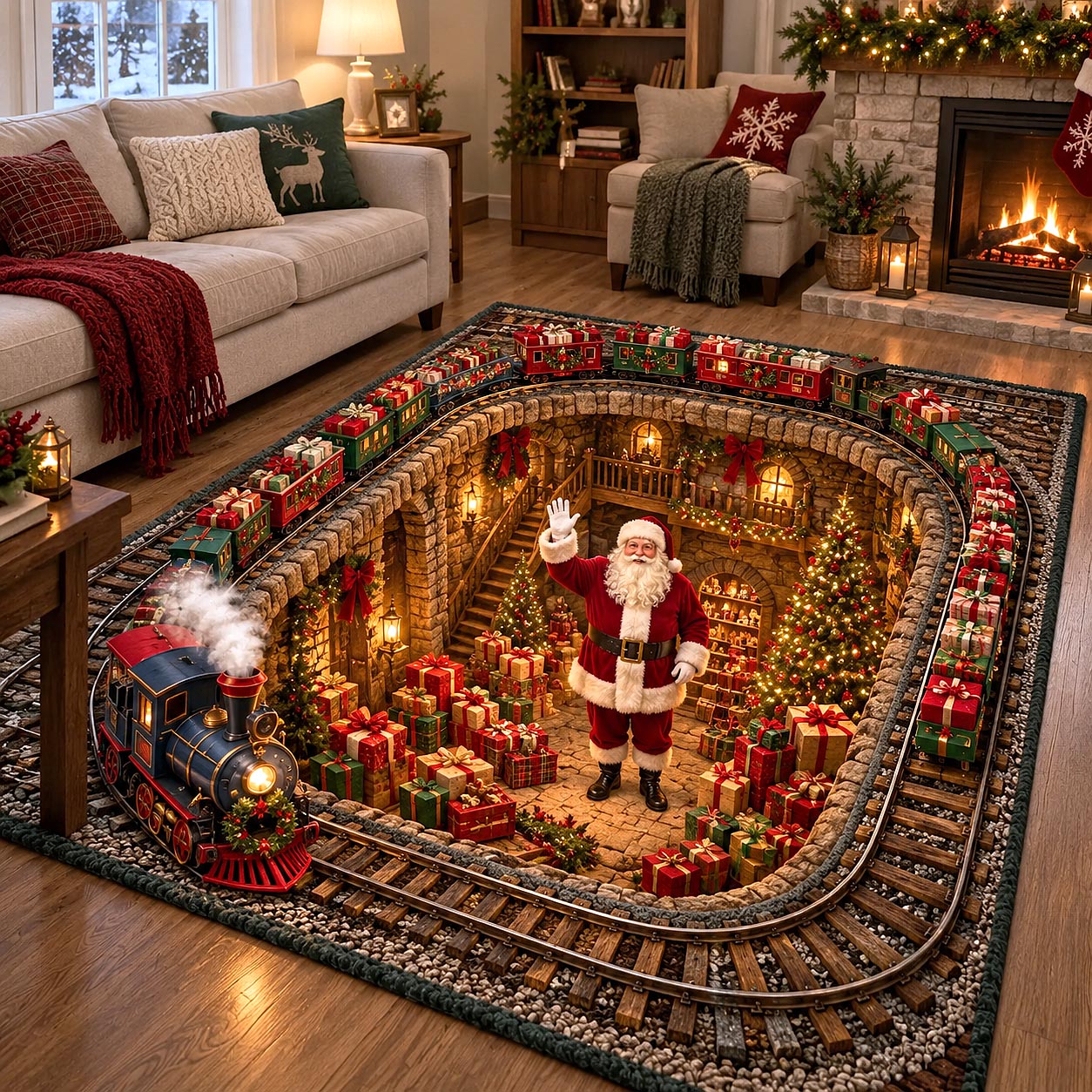 Jolly Workshop Area Rug - Non-Slip Washable 3D Print Rug | Nature Accent RugTVC210828