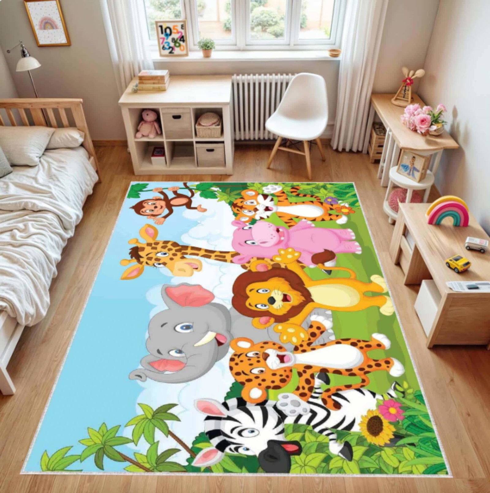 Jungle Safari Animals Kids RugTVC1708358