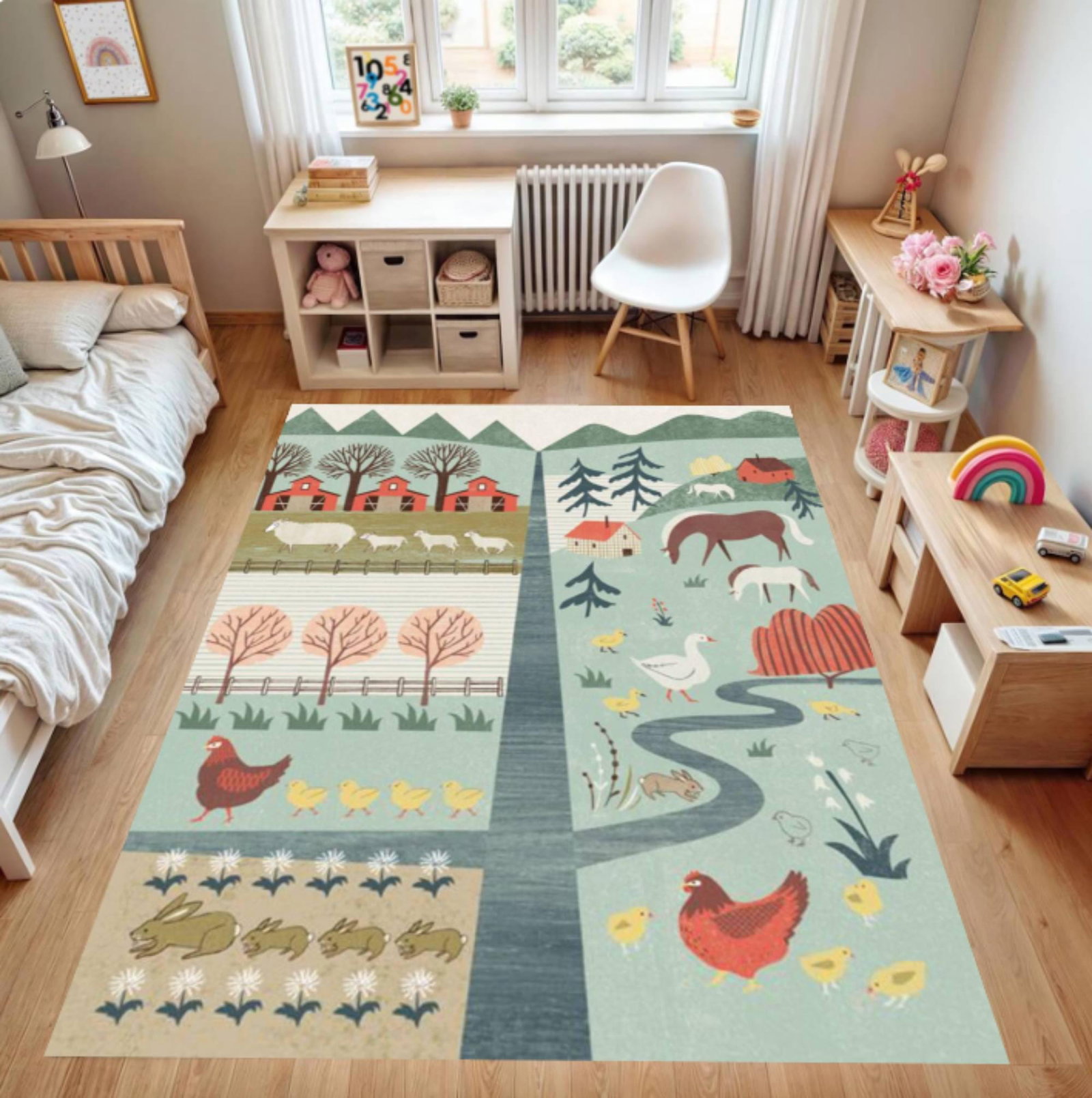 Kids Farm Pastel Design Playroom and Nursery DecorTVC1708393