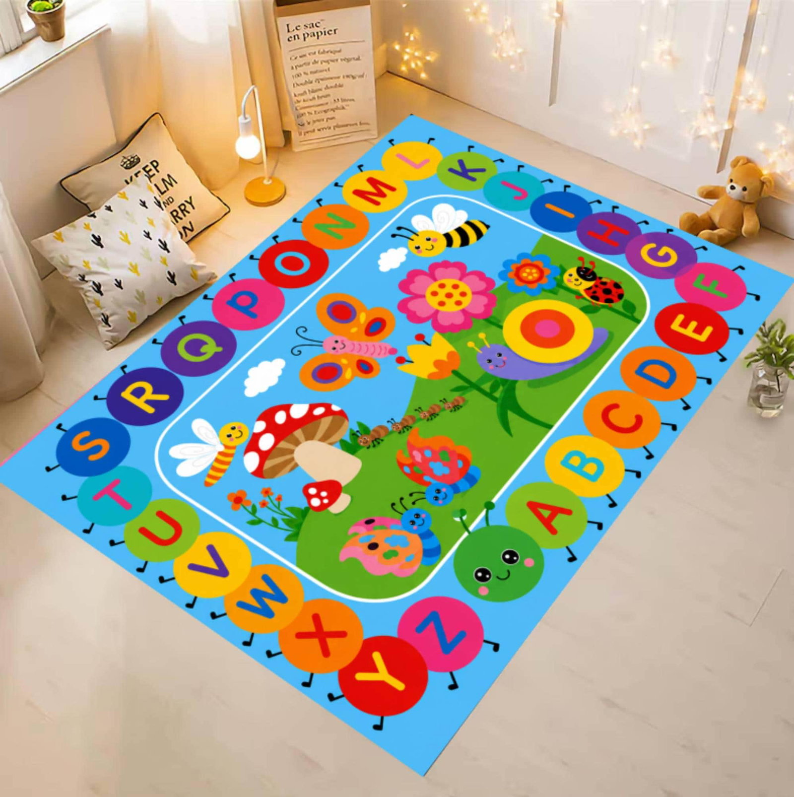 Kids Rug Alphabet Washable Non-slip ABC-leertapijt Educational Playroom Rug DecorTVC1708374