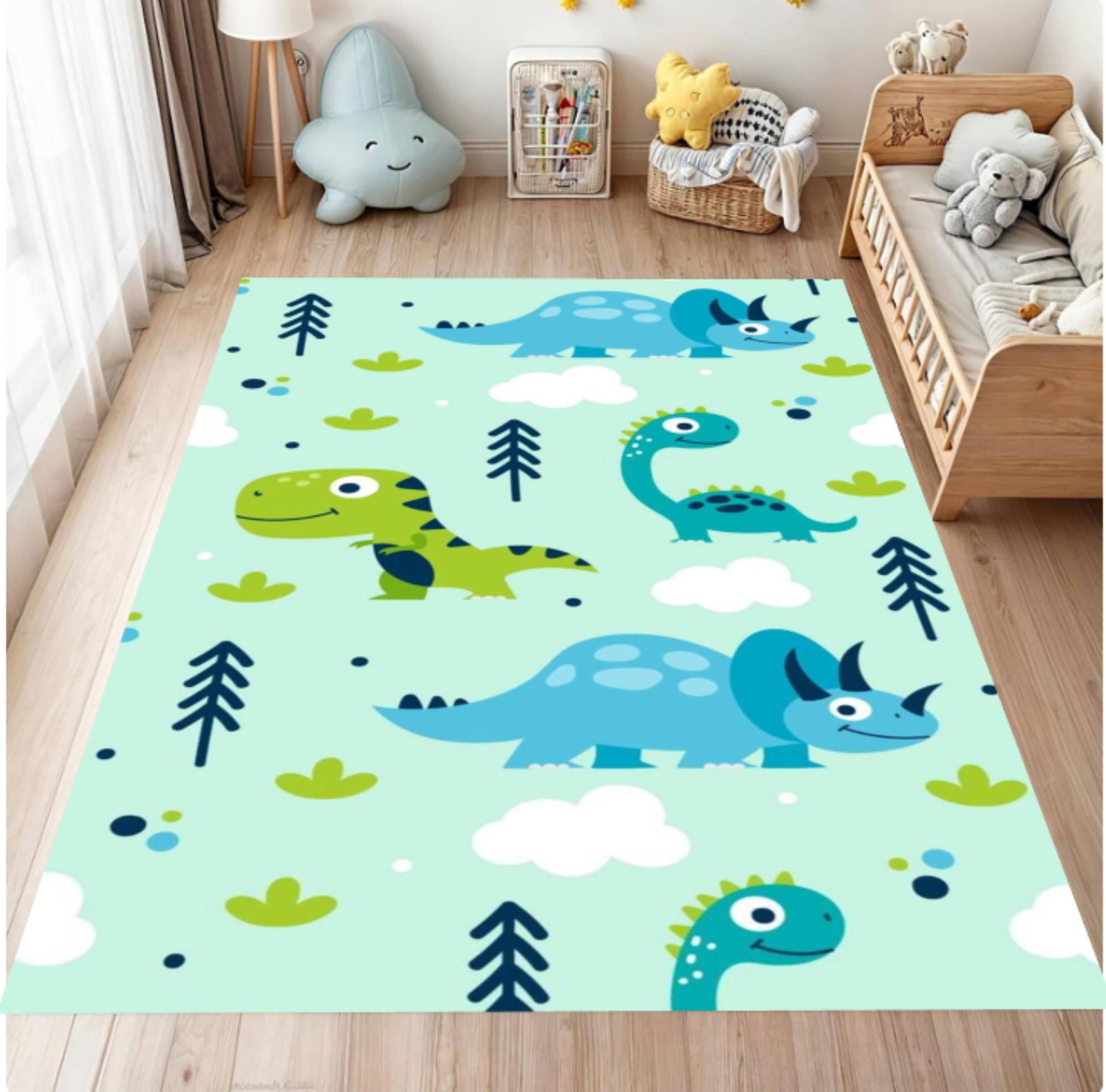 Kids Rug Dinosaur Washable Rug for Kids RoomTVC1708369