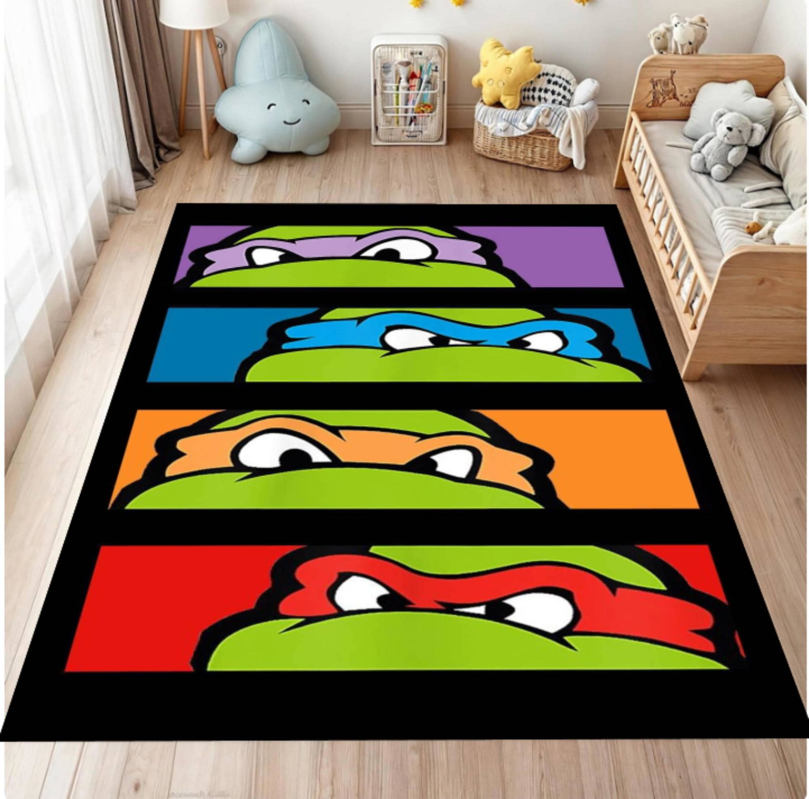 Kids Rug with Schildpad Cartoon Playroom DecorTVC1708373