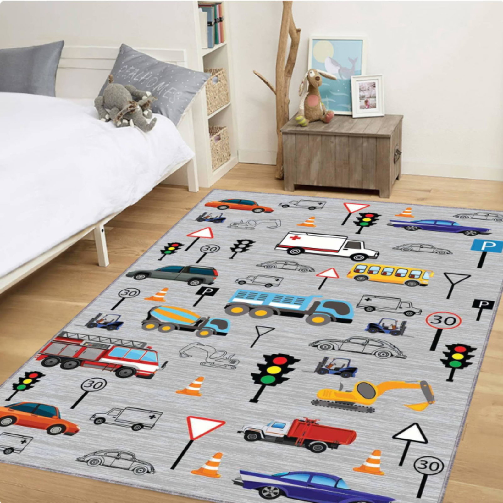 Kids Traffic Lights & Vehicles RugTVC1708380