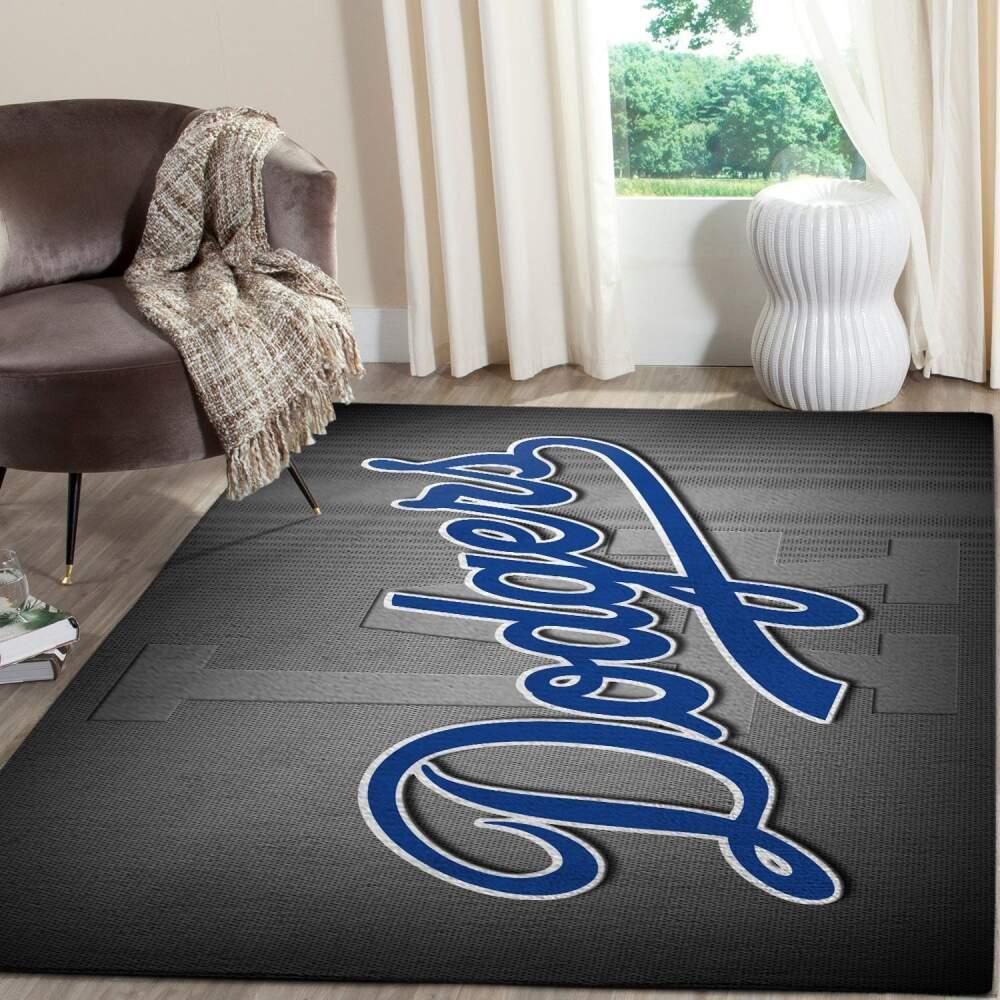 Los Angeles Dodgers Area Rug Mlb Team Logo Carpet