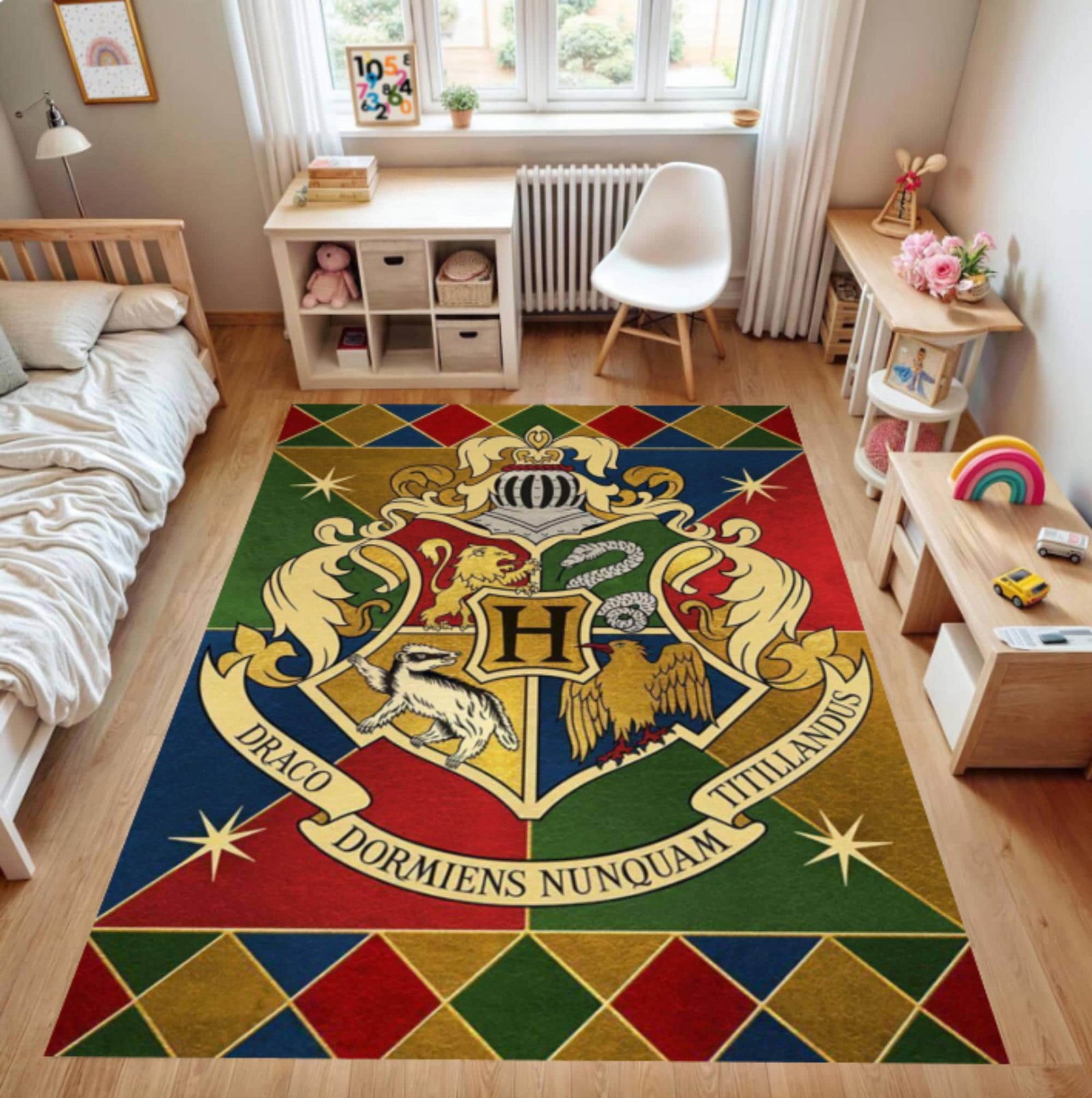 Magic School Crest, Fantasy Decor RugTVC1708379