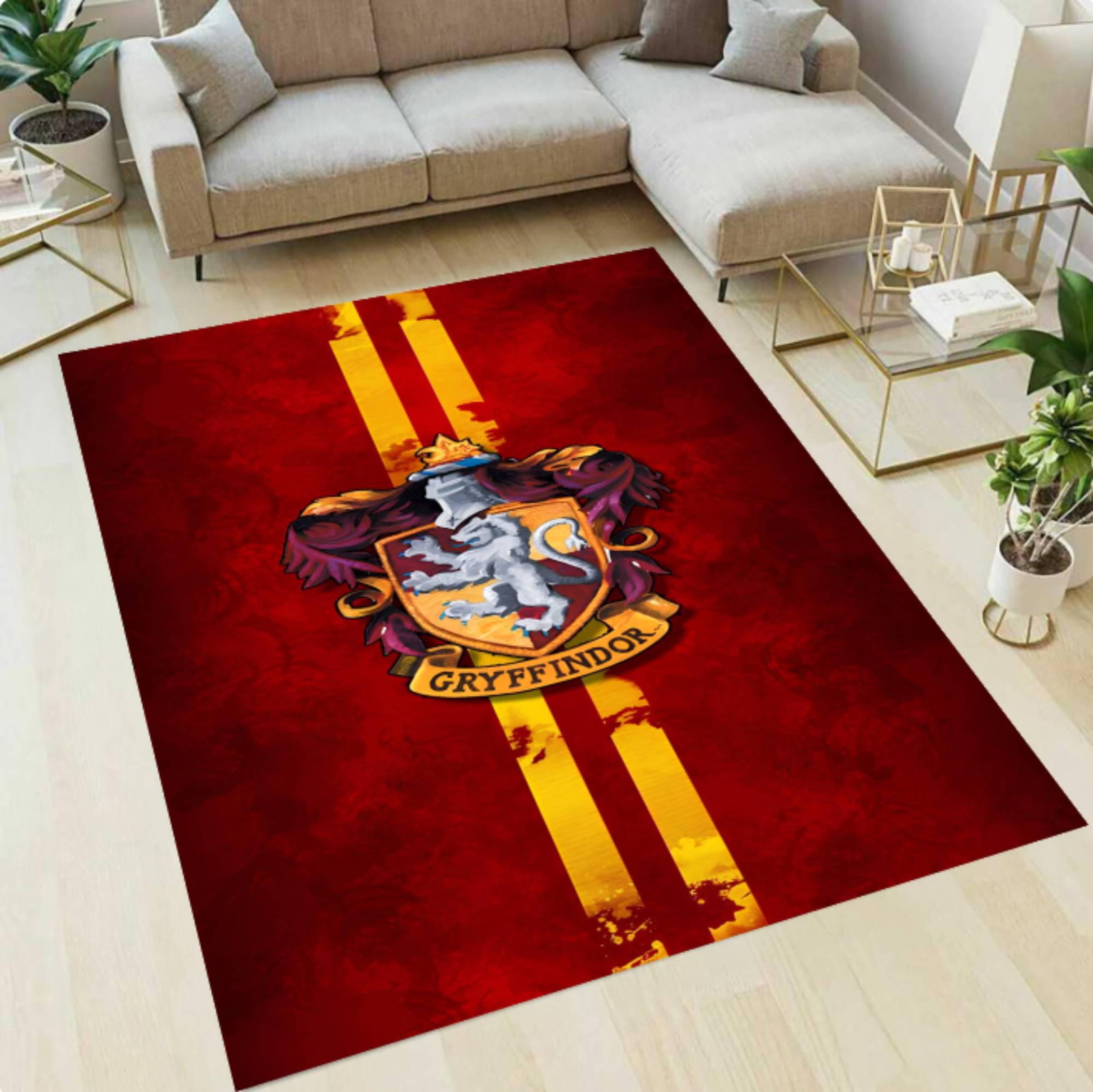 Magic School Emblem Kids Rug | Washable Fantasy Playroom CarpetTVC1708356