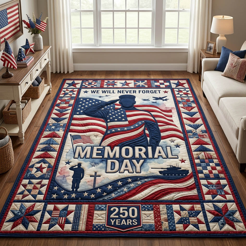 Memorial Day Area Rug - Non-Slip Washable 3D Print Rug for Living Room & BedroomTVC2108146