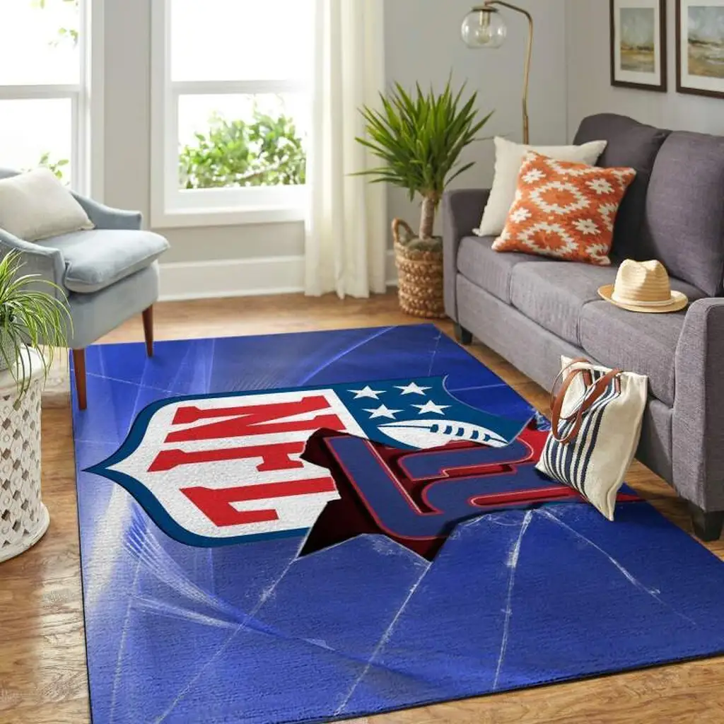 Mickey Mouse Kids Area Rug for Playroom and Bedroom Blue and Red