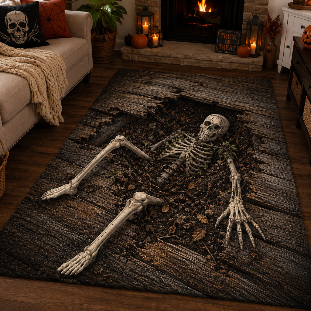 Midnight Manhole Area Rug - Non-Slip Washable 3D Print Rug for Living Room & BedroomTVC210850