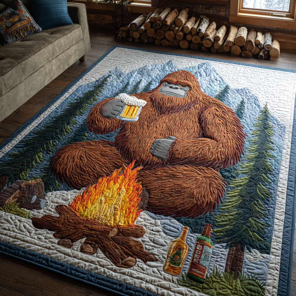 Mighty Bigfoot Area Rug - Non-Slip Washable 3D Print Rug for Living Room & BedroomTVC2108127
