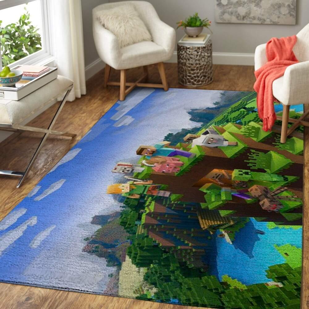Minecraft Area Rug Video Game Carpet Gamer