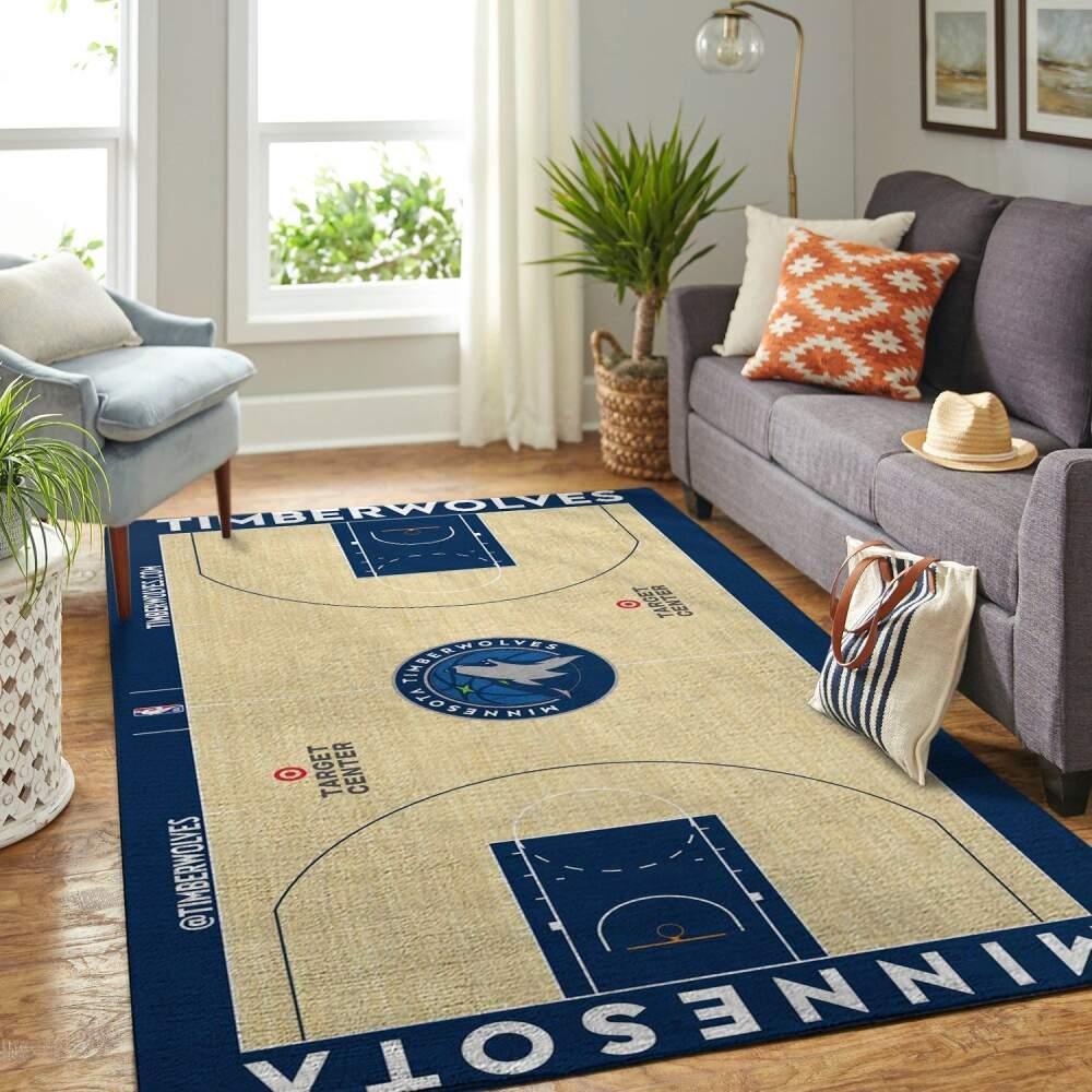 Minnesota Timberwolves Court Area Rug Nba Carpet Living Room Regtangle CarpetÂ 