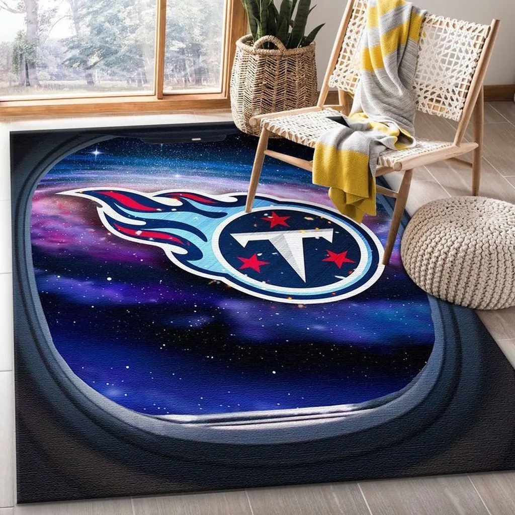 Modern Abstract Rug for Living Room Decor and Spaces Blue and Red