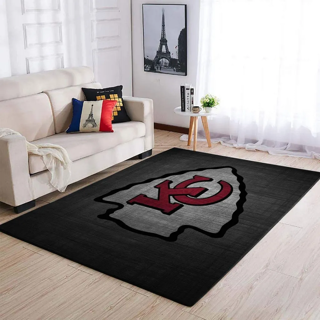 Modern Arrowhead Rug for Living Room Decor Black and Gray
