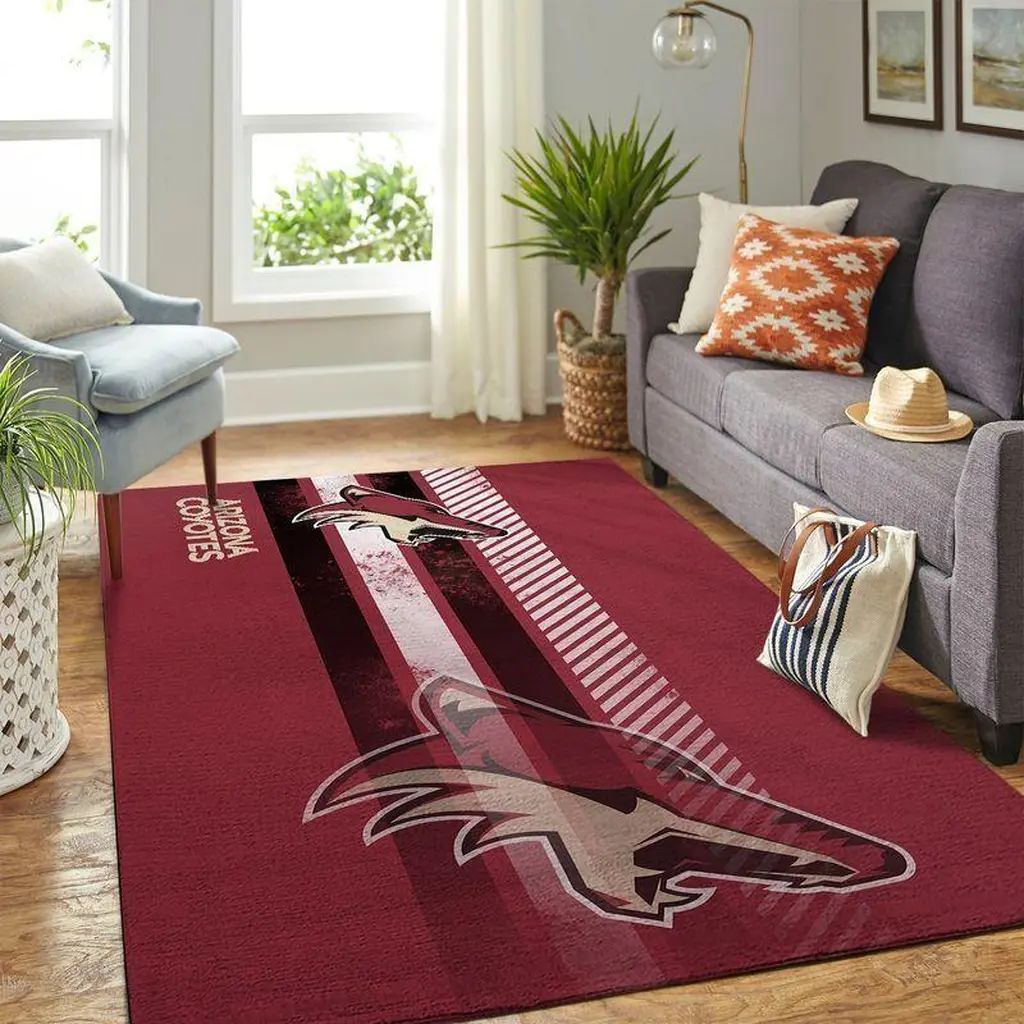 Modern Athletic Style Rug for Living Room Decor Black and Green