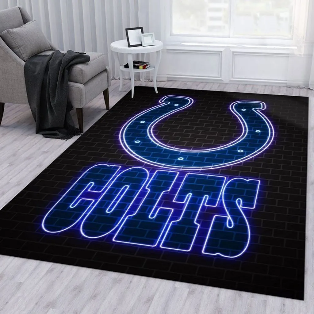 Modern Colts Area Rug for Stylish Living Room Green and Purple