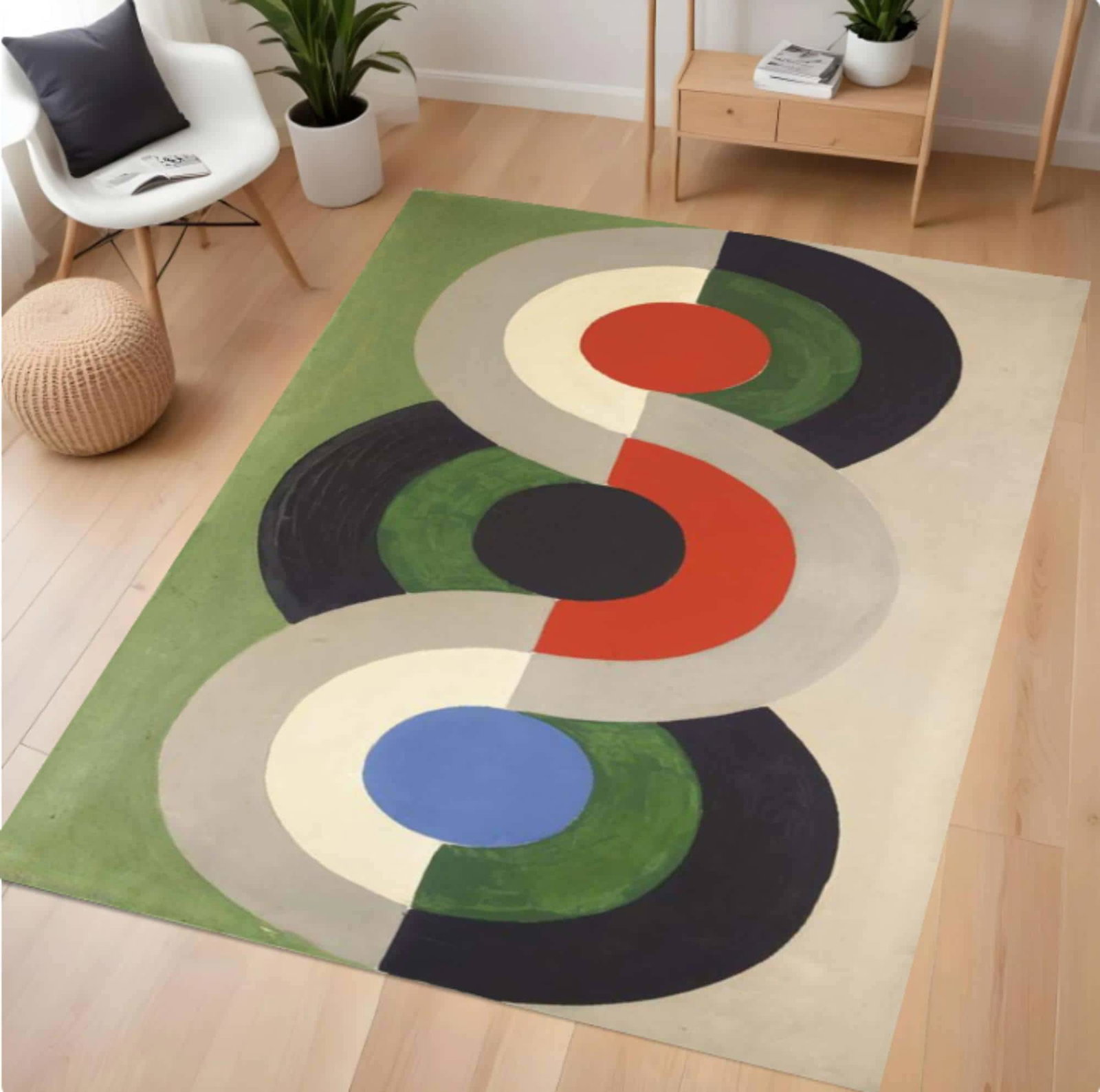 Modern Geometric Rug From Midden of Eeuw Retro Minimalist LivingTVC1708373