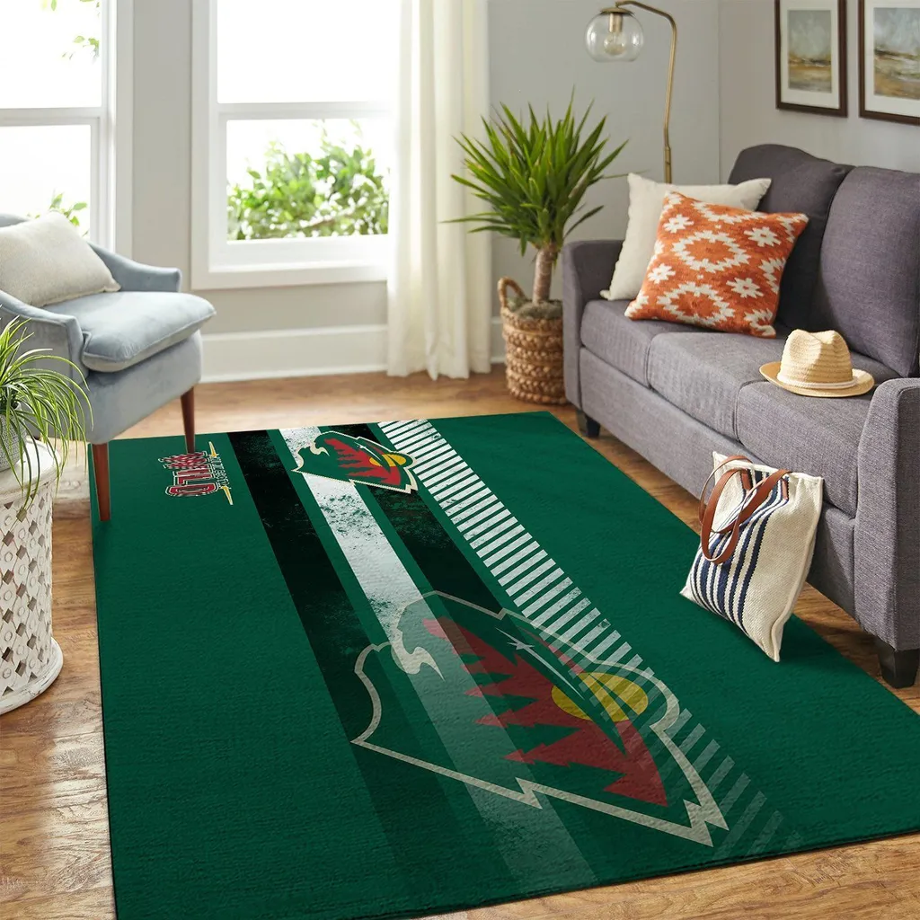 Modern Rug Stylish Pattern for Living Room Decor Black and Green
