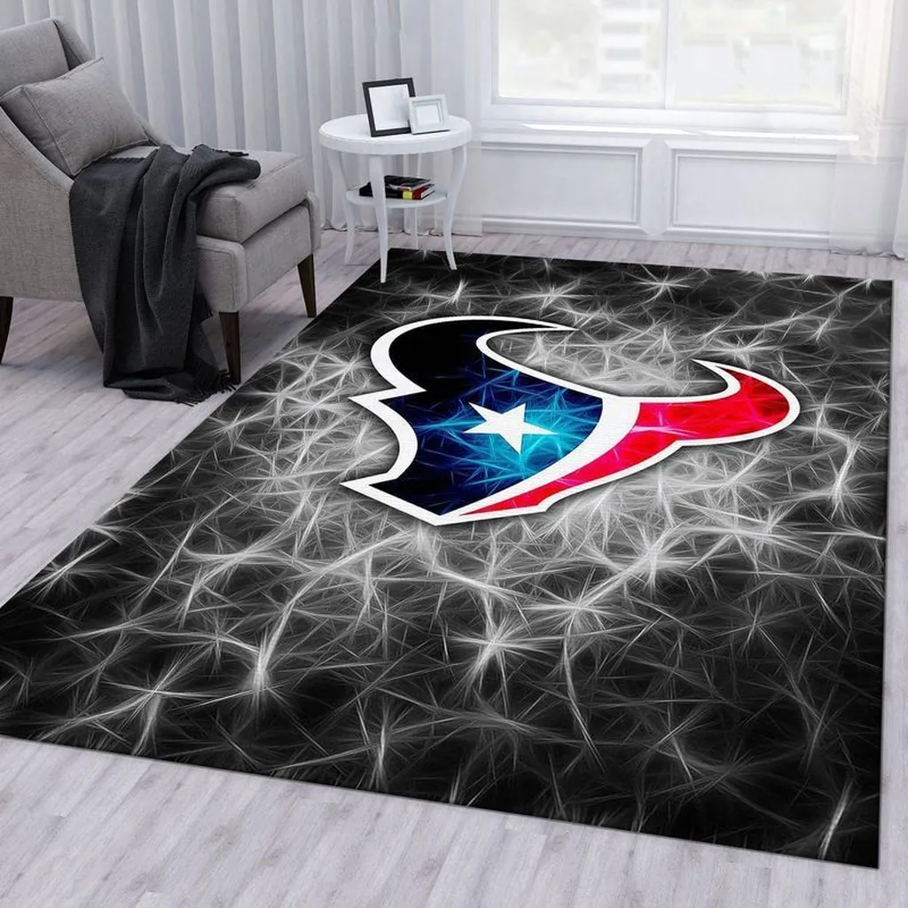 Modern Sports Rug for Living Room and Office Decor Black and Purple